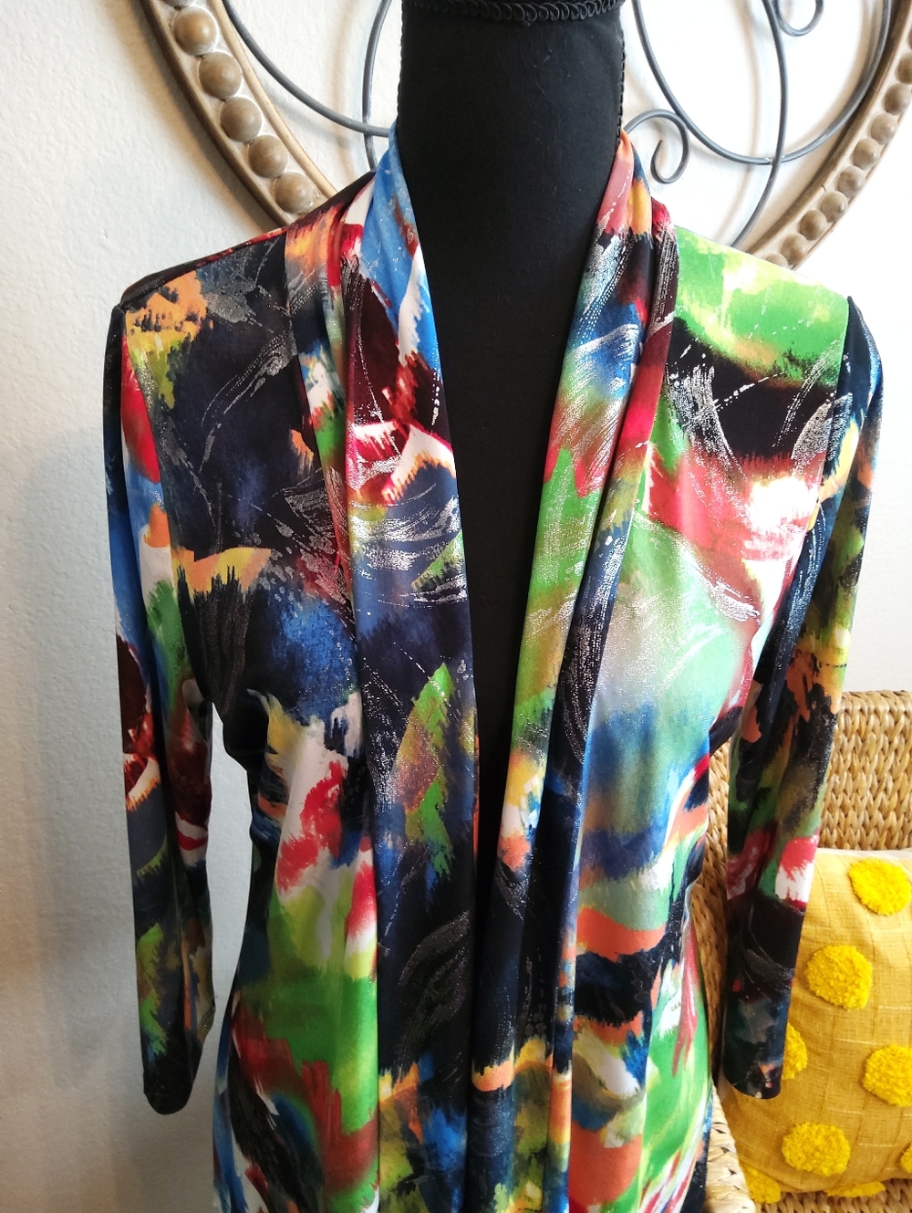 Peter Nygård Multicolor Abstract Drape Cardigan - Picture 2 of 9